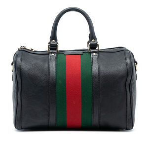 Pre-Loved Gucci Calfskin Web Joy Boston Bag